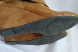 Womens JESSICA SIMPSON RALLIE Suede Leather Sheath Boot BROWN 10 Wedge Heel