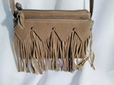 NEW MADDEN GIRL Hippie Vegan fringe indie hobo shoulder bag purse BROWN TAUPE