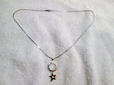 19" DREAM HOOP LOOP STAR Charm Dangle Silver Necklace Pendant Inspirational Jewelry