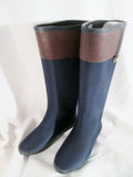 Womens HENRY FERRERA SALUTE Wellies Rain Boots Rainboots Foul Weather 7 BLUE