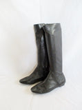 I. MILLER Glove Soft Leather Knee High Boot BLACK 7.5 Womens Flat Heel