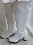 Womens FUNTASMA Faux Leather Clingy High Heel GOGO Boots FETISH WHITE 8