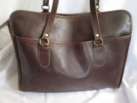 Jo Louis Vintage 1990's Leather Bag Cognac Brown Double Shoulder  Straps
