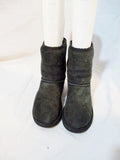Kids Girls UGG AUSTRALIA 5251 CLASSIC SHORT Suede BOOTS Shoe BLACK 3