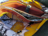 JPK PARIS 75 leather nylon hobo satchel shoulder sling bag RUST ORANGE bucket purse