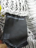 NEW ALEXANDER WANG Knit GEOMETRIC Sweater S GRAY YELLOW Womens