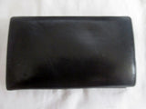 NEW MONSAC change purse Wallet Organizer Leather Signature BLACK Bifold