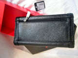 NEW NWT NIB GUESS Women's Polished SLG Trifold Clutch Wallet Organizer BLACK Gift