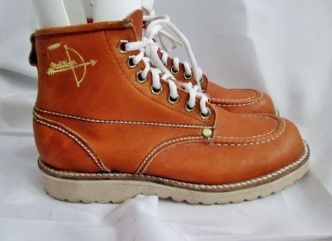 STALLION ROMANIA Leather HIKING Work Boots BROWN NUBUCK  Men 5 Womens 7