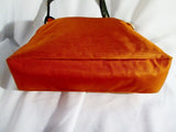 JPK PARIS 75 leather nylon hobo satchel shoulder sling bag RUST ORANGE bucket purse
