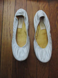 LANVIN  Leather Classic Ballet Flat Shoe 36.5 Slipper WHITE