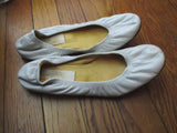LANVIN  Leather Classic Ballet Flat Shoe 36.5 Slipper WHITE
