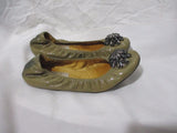 LANVIN JEWEL ENCRUSTED FLOWER Patent Leather Classic Ballet Flat Shoe 36.5 Slipper BEIGE