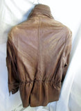 MENS ANDREW MARC Buttery Soft LEATHER Moto Riding Aviator jacket coat BROWN M