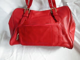 ZENITH Leather tote shoulder bowler bag Satchel medical RED TOMATO purse