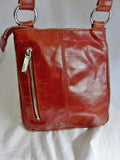 HOBO THE ORIGINAL Brand Leather Shoulder Bag Man Purse Swingpack Pouch BROWN