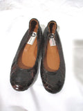NEW LANVIN Leather Classic PYTHON Ballet Flat Shoe 36.5 Slipper BURGUNDY RED