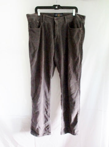 Mens LUCKY BRAND 221 Original Straight Chino Corduroy Pants 38 X 32 GRAY Charcoal