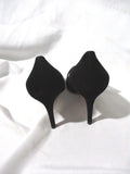 NEW GIANVITO ROSSI Stiletto Pump Shoe BLACK 36.5 Suede LEATHER Mule High Heel NWT