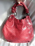 NEW NWT GUESS signature G leather hobo satchel shoulder bag tote RED boho purse