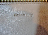 CELINE PARIS ITALY Leather MEDIUM SHOPPER Tote Bag TAUPE BROWN BEIGE