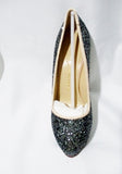 NEW CHARLOTTE OLYMPIA PRISCILLA PUMP Glitter Shoe 36 6 GREY Heel