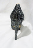 NEW CHARLOTTE OLYMPIA PRISCILLA PUMP Glitter Shoe 36 6 GREY Heel