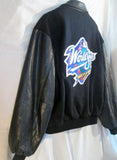 Vtg Mens WORLD SERIES 1999 Baseball VARSITY LETTERMAN JACKET Coat BLACK XL