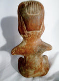 Signed Sitting MEXICAN MEXICO Ceramic Sculpture Folk Art Primitive Figurine Ethnic Terra Cotta