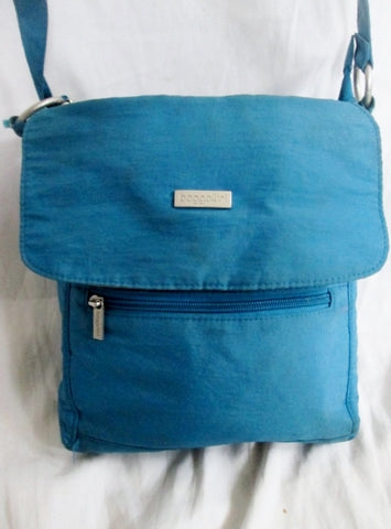 BAGGALLINI Nylon shoulder travel bag man purse crossbody BLUE AQUA organizer