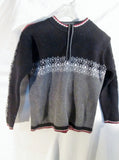 Boys Kids HANNA ANDERSSON Ethnic Nordic Knit Sweater 140 / 10 BLACK GRAY Ski Top
