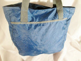 EAGLE CREEK Nylon Tote Carryall Satchel Purse BLUE Market Book Beach Bag Shopper
