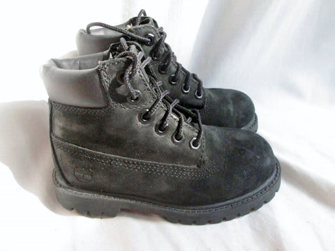 Toddler Kids TIMBERLAND 12807 WATERPROOF BOOT Leather HIKING BLACK 10 CHUKKA