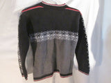 Boys Kids HANNA ANDERSSON Ethnic Nordic Knit Sweater 140 / 10 BLACK GRAY Ski Top