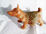 Signed CHIHUAHUA DOG MEXICAN MEXICO Sculpture Folk Art INAH Primitive Statue Ethnic Ceramic Terra Cotta
