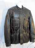 HEIN GERICKE ECHT LEDER Leather moto jacket BLACK 48 XXL riding biker coat MENS