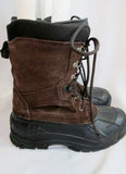 Mens KAMIK NATIONPLUS Leather Insulated Duck Boot Snow Rain BROWN 11 BLACK Shoe