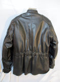 HEIN GERICKE ECHT LEDER Leather moto jacket BLACK 48 XXL riding biker coat MENS