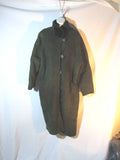 Genuine RAFEL SHEARLING SUEDE Maxi Leather jacket coat GREEN 8 Sheepskin