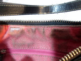 KATE SPADE NEW YORK ruched logo hobo satchel shoulder bag BLACK purse CLUTCH