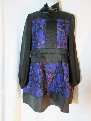 NWT NEW WOMENS AZIMAO Mini dress STYLEWE 3XL / MPURPLE BLACK FLORAL