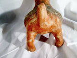 Signed CHIHUAHUA DOG MEXICAN MEXICO Sculpture Folk Art INAH Primitive Statue Ethnic Ceramic Terra Cotta
