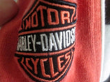 Mens HARLEY DAVIDSON MOTORCYCLES Top Shirt Pullover M BLACK ORANGE HOG