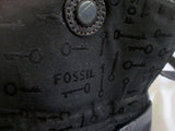 Genuine FOSSIL LONG LIVE VINTAGE leather handbag hobo Swing pack bag BLACK Key