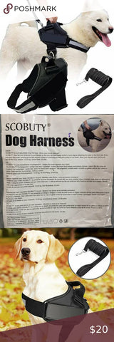 NEW SCOBUTY DOG HARNESS AND LEASH M Service Safety