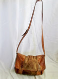 MARIANELLI ITALY Snakeskin Python Leather bag Flap BROWN Crossbody Suede Reptile