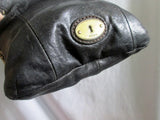 Genuine FOSSIL LONG LIVE VINTAGE leather handbag hobo Swing pack bag BLACK Key