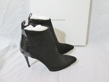 NEW NIB BALENCIAGA SUEDE PATENT Leather Ankle BOOT Bootie 36.5 6 BLACK Womens