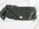 KOOBA soft leather ruched clutch purse evening bag BLACK TIE Bow strappy purse