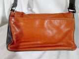 JONES NEW YORK Flap Saddle Bag Genuine Leather Purse Shoulder Bag BROWN Distressed M